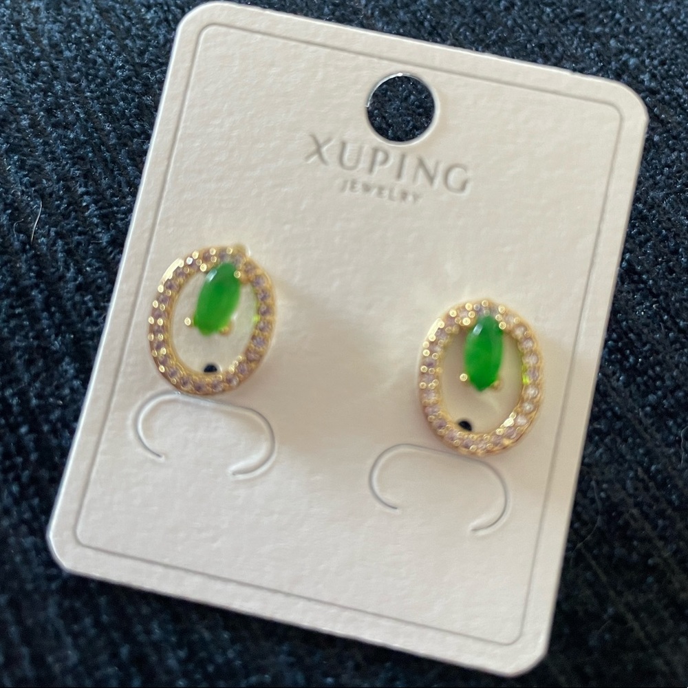 Green & Gold earrings
